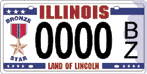 Illinois Bronze Star Licence Plate